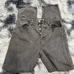 PacSun Black High Waisted Jeans with holes in the knees